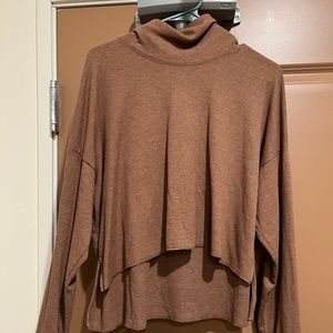 American eagle cowl neck long sleeve shirt. Brown. Size medium, worn once.